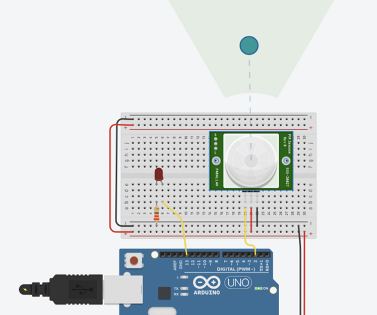 How to interface a PIR (Passive Infrared) sensor with an Arduino: